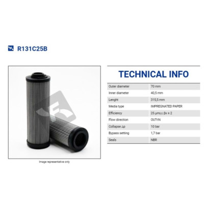 R131C25B Гидравлический фильтр R131C25B Гидравлический фильтр